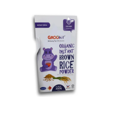 Groomy Organic Instant Brown Rice Powder Instant Cereal From 6m+