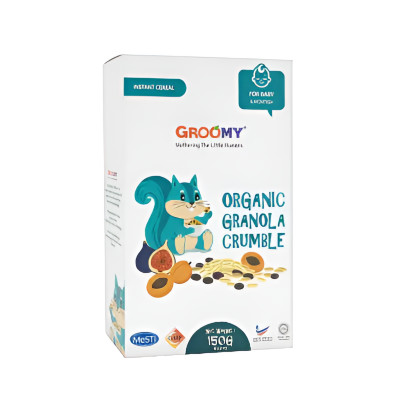 Groomy Organic Granola Crumble Instant Cereal From 6m+