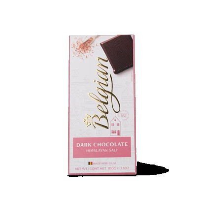 The Belgian Chocolate Bar Dark with Himalayan Salt - 100g