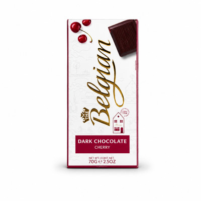 The Belgian Chocolate bar Dark Cherry - 70g