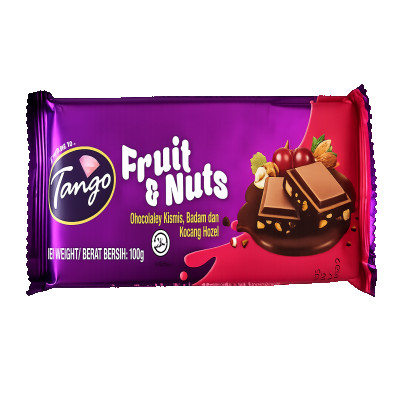 TANGO FRUIT & NUTS CHOCOLATE 100GM