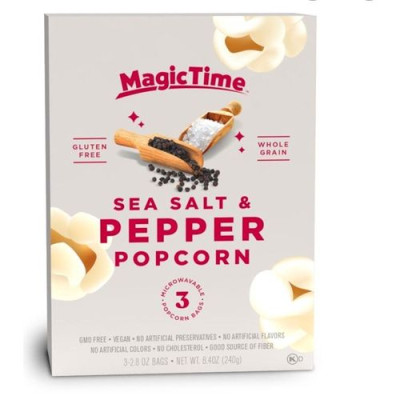 Magic Time Microwavable Sea Salt & Pepper Popcorn 240g