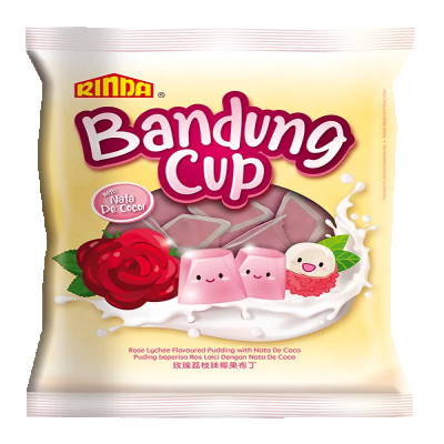 Rinda Bandung Cup Rose Lychee Flavoured Pudding 35G X 6 CUPS