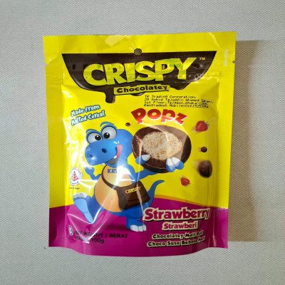 CRISPY CHOCOLATE POPZ STRAWBERRY  100GM