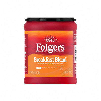 Folgers Breakfast Blend Ground Coffee 272g