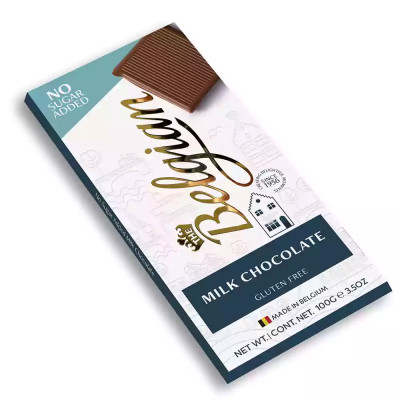 The Belgian No Sugar Added Milk Chocolate,100g