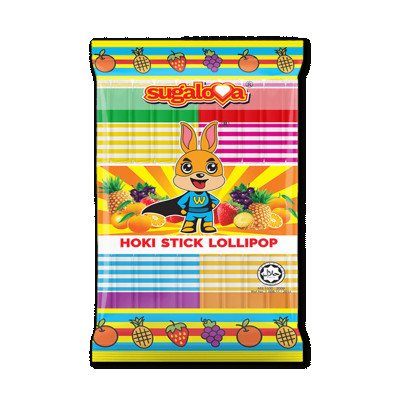 SUGALOVA HOKI STICK LOLLIPOP 24PCS  192GM